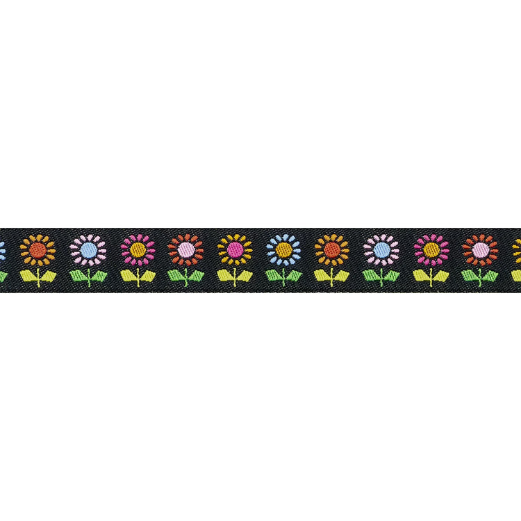 In Stock Ruby Star Society - Catnap - Daisy in Black 5/8" Width Ribbon