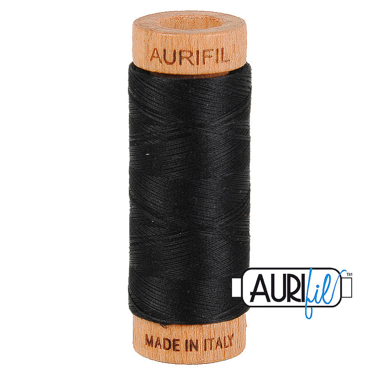 Aurifil 80wt Cotton Small Spool - Black 2692