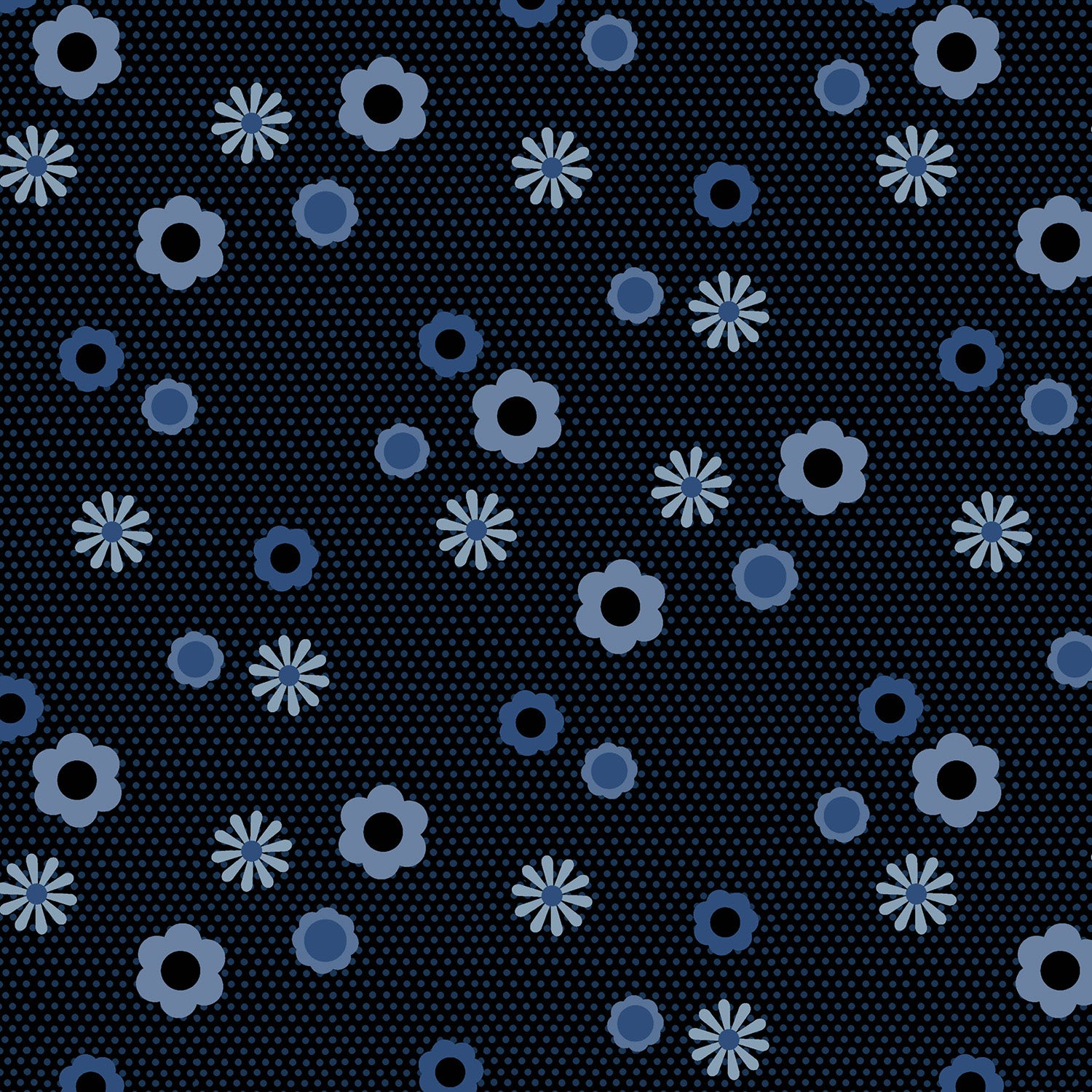 Birdie Pin Dot Posy Indigo - Libs Elliott - PER QUARTER METRE Birdie Pin Dot Posy Indigo - Libs Elliott - PER QUARTER METRE