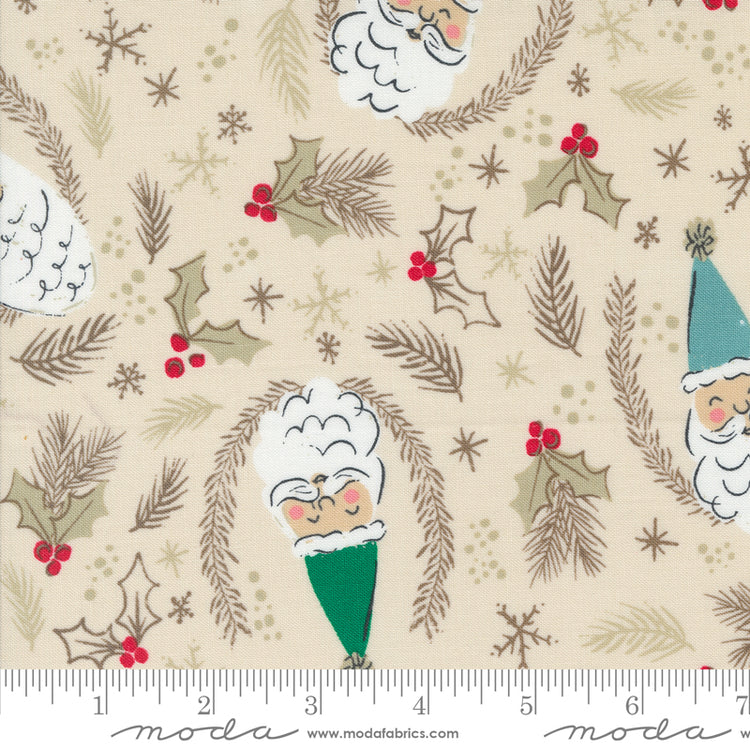 Moda Cozy Wonderland - Natural Santas