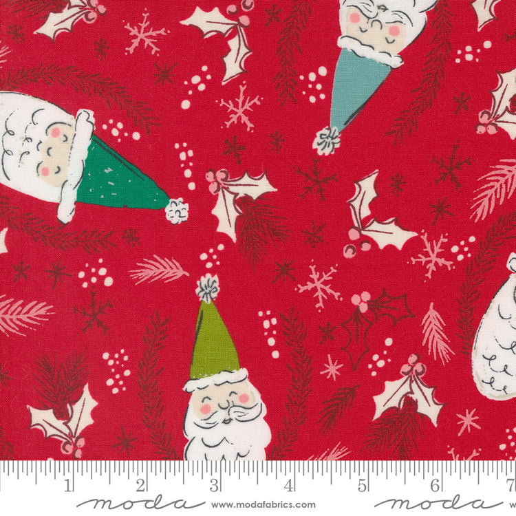 Moda Cozy Wonderland - Berry Santas