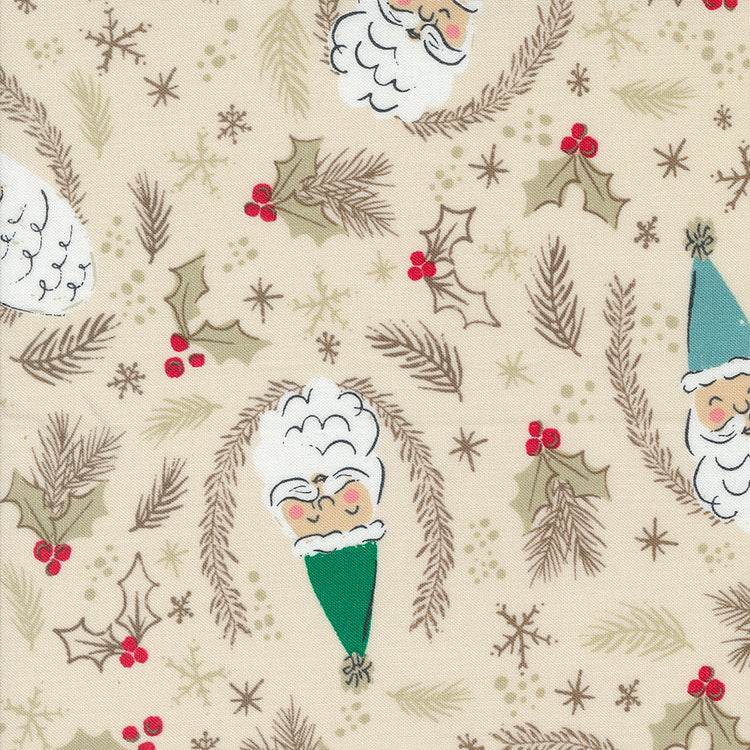 Moda Cozy Wonderland - Natural Santas