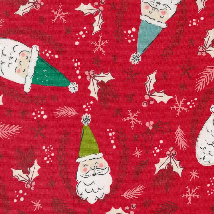 Moda Cozy Wonderland - Berry Santas