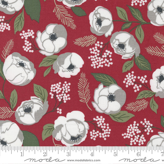 Moda Christmas Eve -  Christmas in Bloom - Cranberry