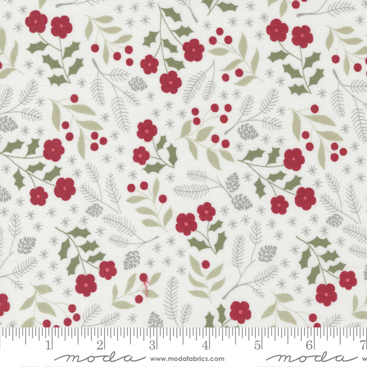 Moda Christmas Eve - Winter Botanical - Snow