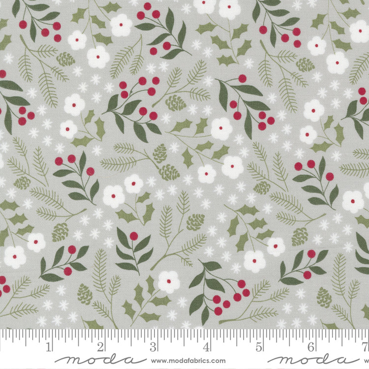 Moda Christmas Eve - Winter Botanical - Silver