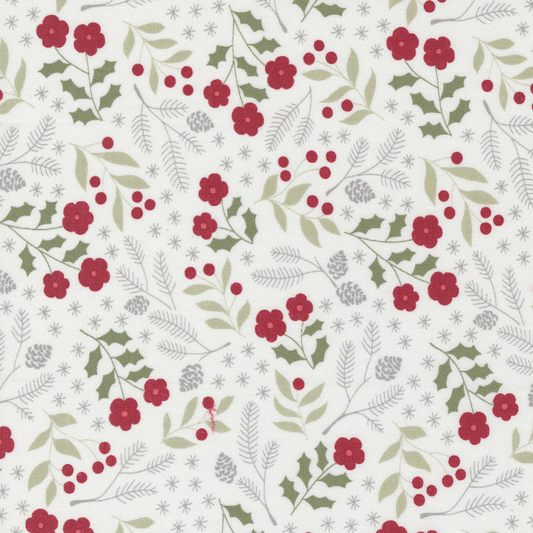 Moda Christmas Eve - Winter Botanical - Snow