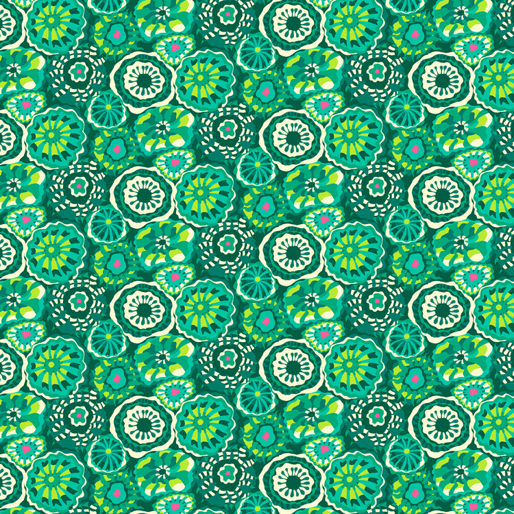Sally Kelly - Atlantis - Anemones Emerald