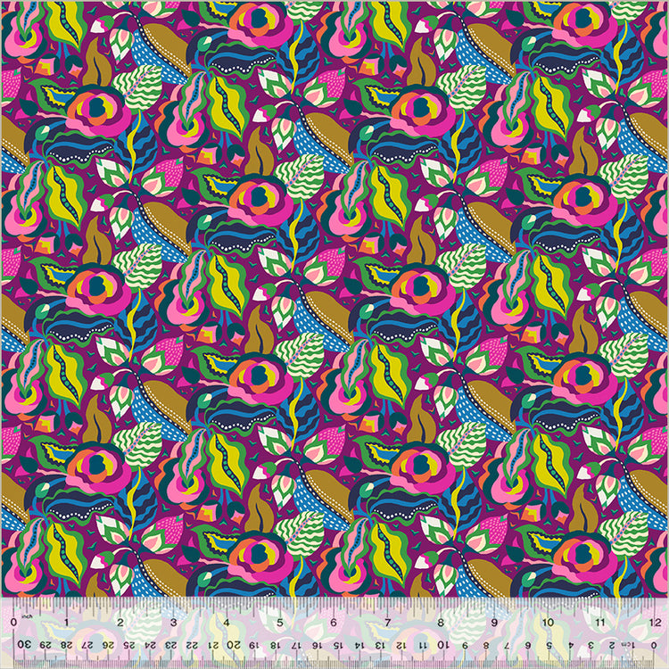 Windham Fabrics - Botanica - Camellia Grape