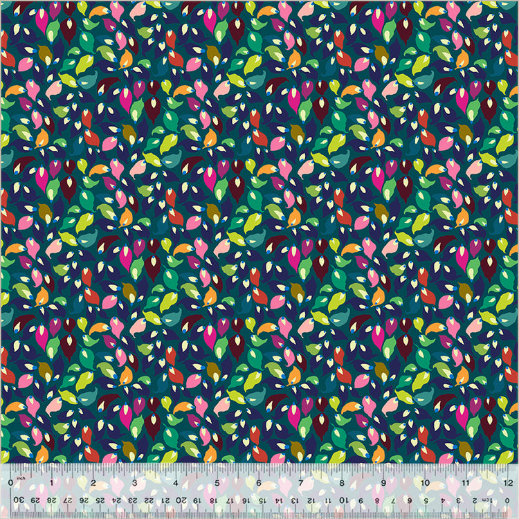 Windham Fabrics - Botanica - Summer Leaves Teal