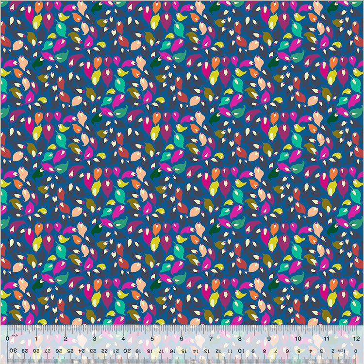 Windham Fabrics - Botanica - Summer Leaves Blue