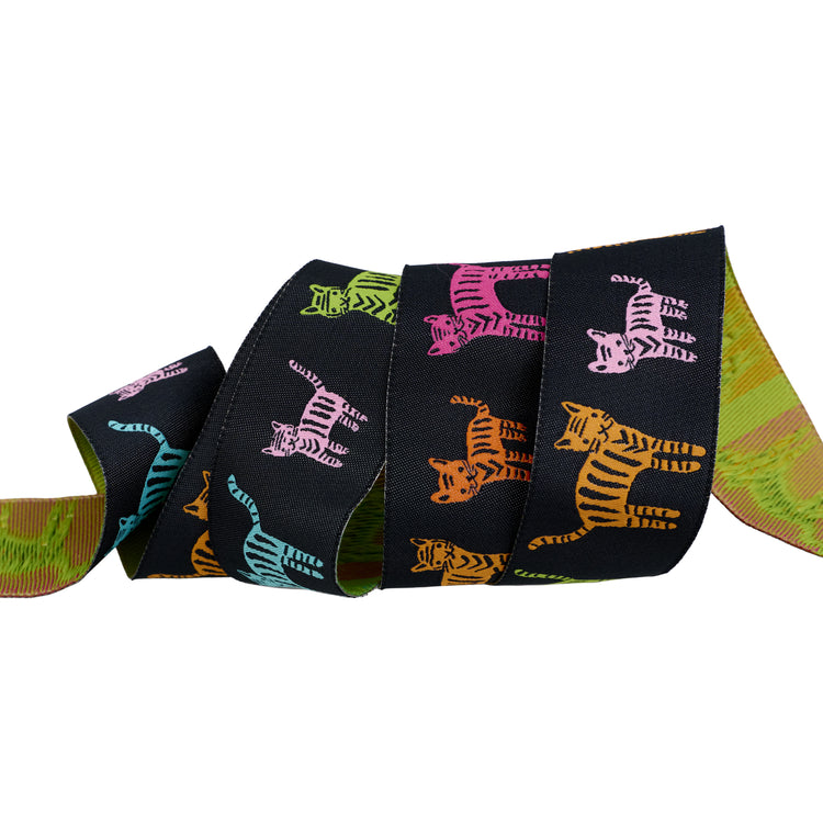 In Stock Ruby Star Society - Catnap - Tiger Stripes in Black 1-1/2" Width Ribbon