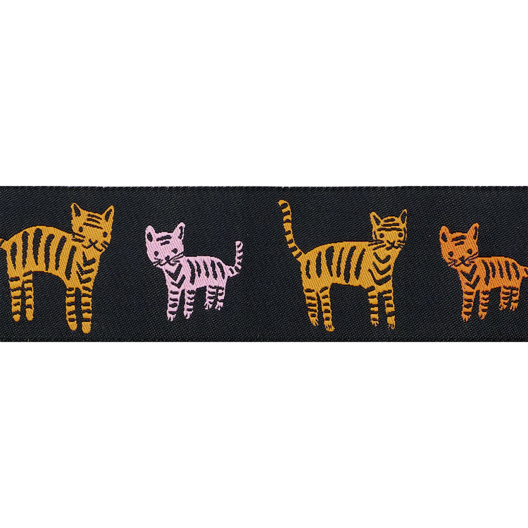 In Stock Ruby Star Society - Catnap - Tiger Stripes in Black 1-1/2" Width Ribbon