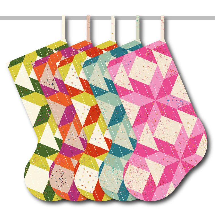 Cooper & Fred - Seeing Stars Stocking Kit - Ruby Star Society Starry/Speckled - Red & Green