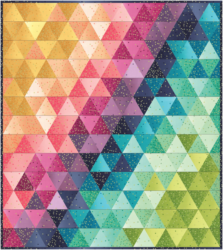 Moda - Best Of Ombre Confetti Metallic - Ombre Triangles By V & Co. - Quilt Bundle