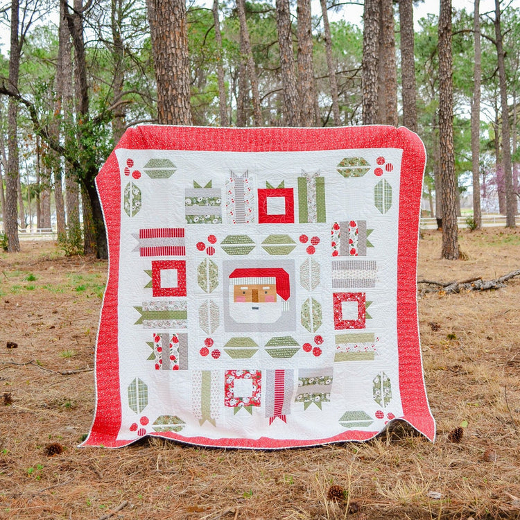 Moda Christmas Eve Jolly Holiday Quilt Kit - 77" x 77"