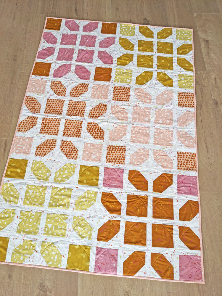 Cocowawa Crafts - Cutting Corners Quilt Kit - Ruby Star Society Sketchbook Fabric