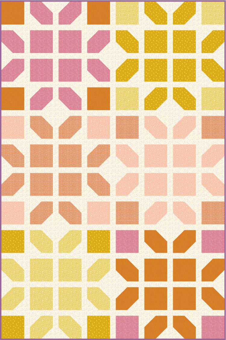 Cocowawa Crafts - Cutting Corners Quilt Kit - Ruby Star Society Sketchbook Fabric
