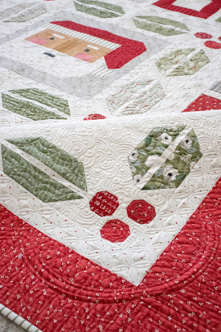 Moda Christmas Eve Jolly Holiday Quilt Kit - 77" x 77"