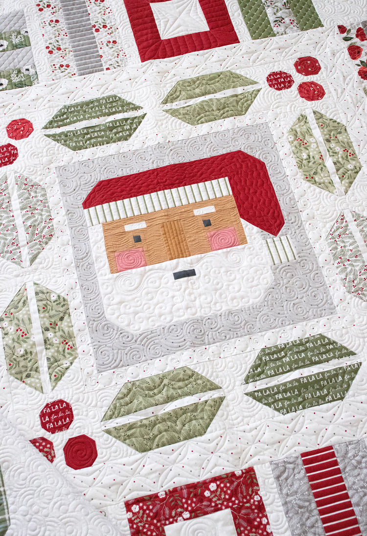 Moda Christmas Eve Jolly Holiday Quilt Kit - 77" x 77"
