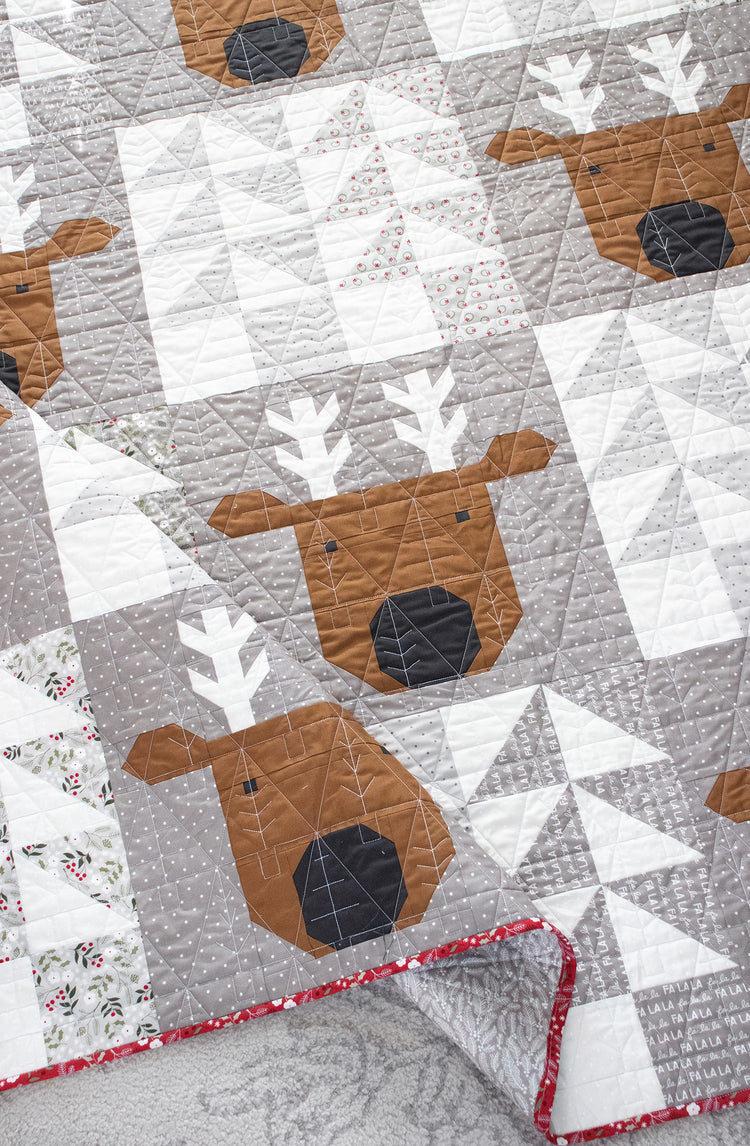 Reindeer Xing Quilt Pattern - By Lella Boutique