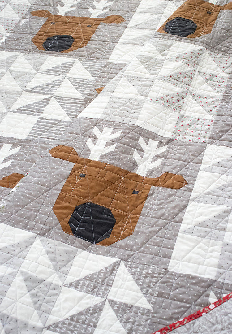 Reindeer Xing Quilt Pattern - By Lella Boutique