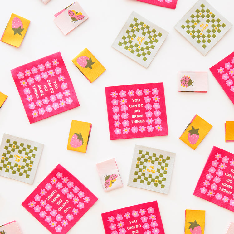 Sarah Hearts Sew-In Labels - Joyful June - 4 Pack