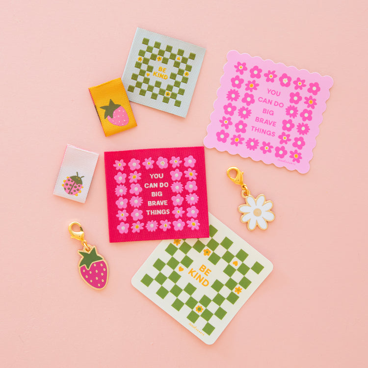 Sarah Hearts Sew-In Labels - Joyful June - 4 Pack