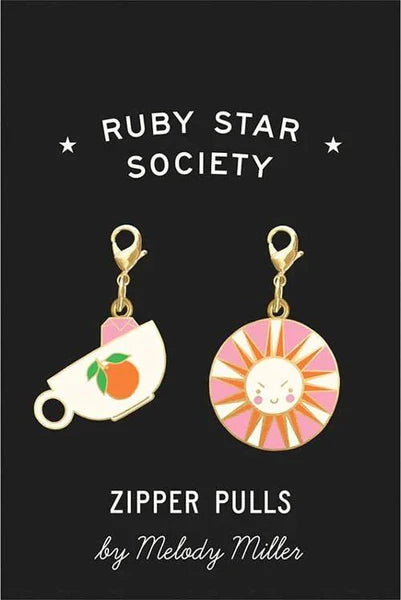 Ruby Star Society Zip Pulls - Melody Tea Cup & Sunflower