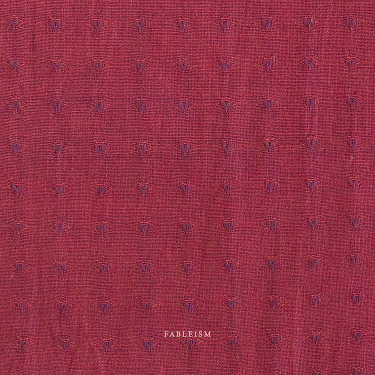 Fableism Queen of Hearts 55" Wide - Dobby Hearts in Maraschino