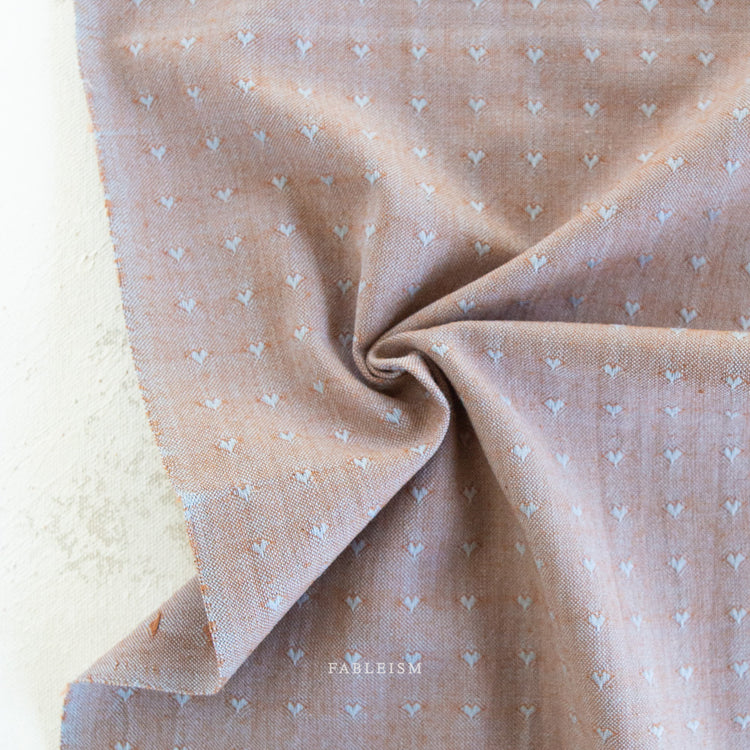 Fableism Queen of Hearts 55" Wide - Dobby Hearts in Riviera