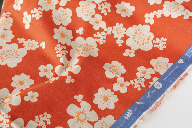 Ruby Star Society Canvas Paper Cuts 2 - Hana - Persimmon