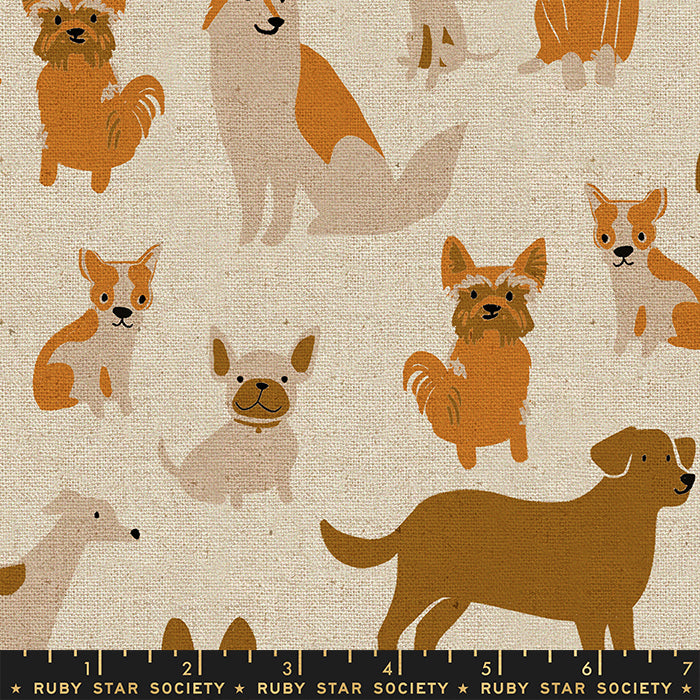 Ruby Star Society Dog Park - Dog Medley Natural - Canvas