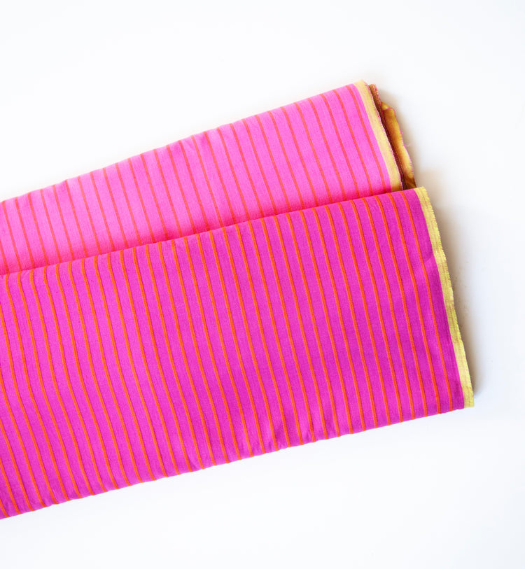 Ruby Star Society Warp & Weft Ooh Lucky Lucky - Apron Stripe Bright Pink