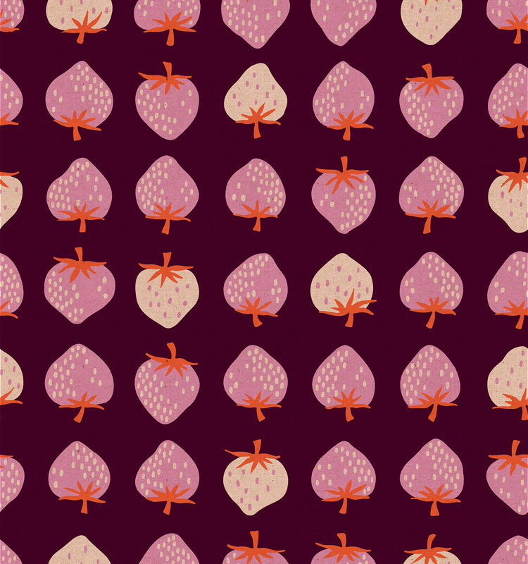 Ruby Star Society Strawberry - Deep Plum - Canvas