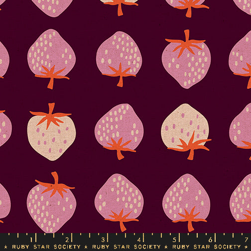Ruby Star Society Strawberry - Deep Plum - Canvas