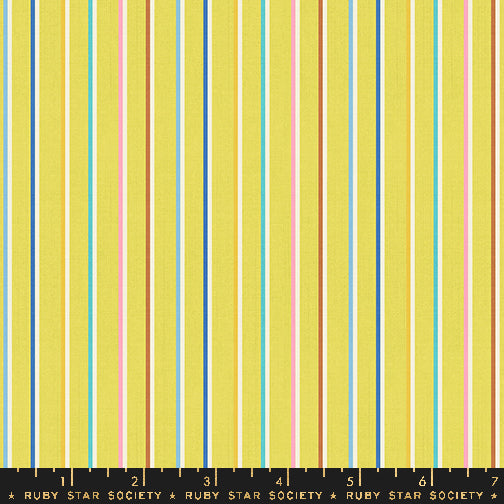 Ruby Star Society Warp & Weft Ooh Lucky Lucky - Sketch Stripe Citron Twist Weave