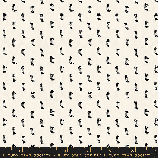 Ruby Star Society Warp & Weft Ooh Lucky Lucky - Flicker Natural & Black