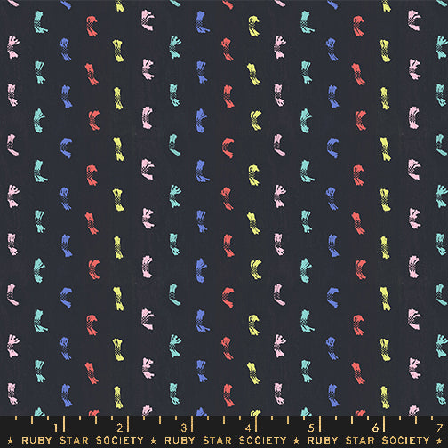 Ruby Star Society Warp & Weft Ooh Lucky Lucky - Flicker Soft Black Multi
