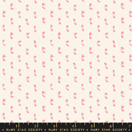 Ruby Star Society Warp & Weft Ooh Lucky Lucky - Flicker Natural & Pink