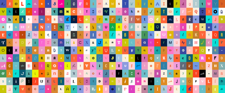 Ruby Star Society Selvedge Magic - Selvedge Letters - Multi - Pre-Order Due August 2025