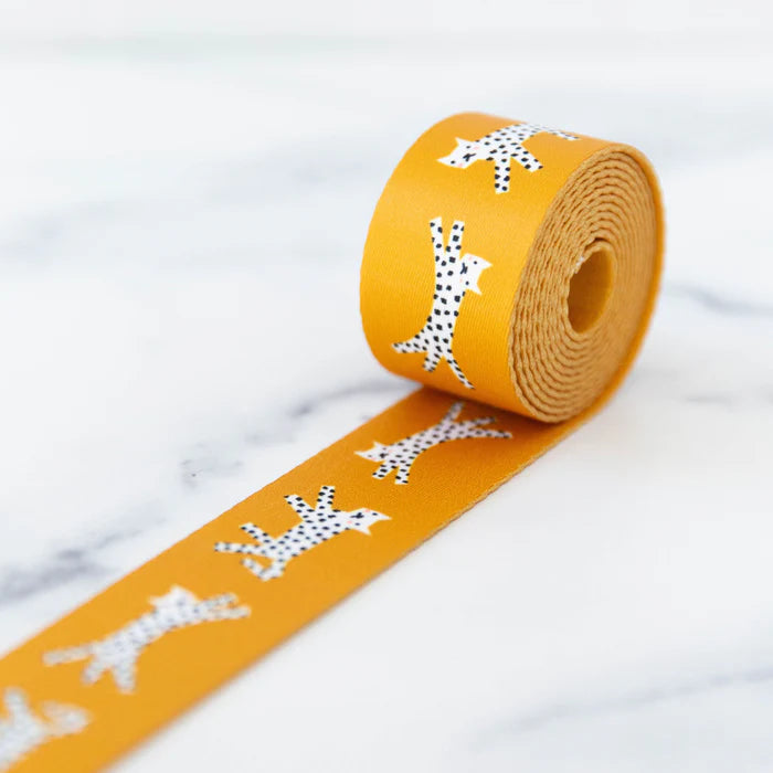 Ruby Star Society 1.5" Wide Webbing - Snow Leopard Yellow