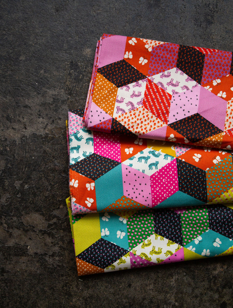 Ruby Star Society Ooh Lucky Lucky - Tumbling Blocks Turquoise- Canvas