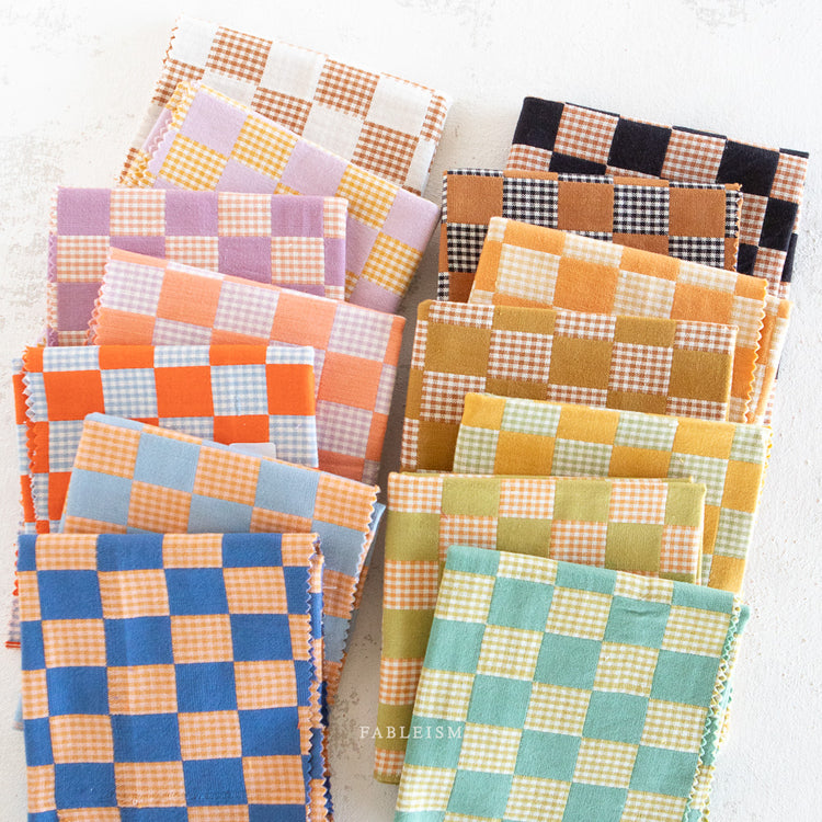 Fableism Checkmate Checkers - Double Cloth Reversible - Citrine