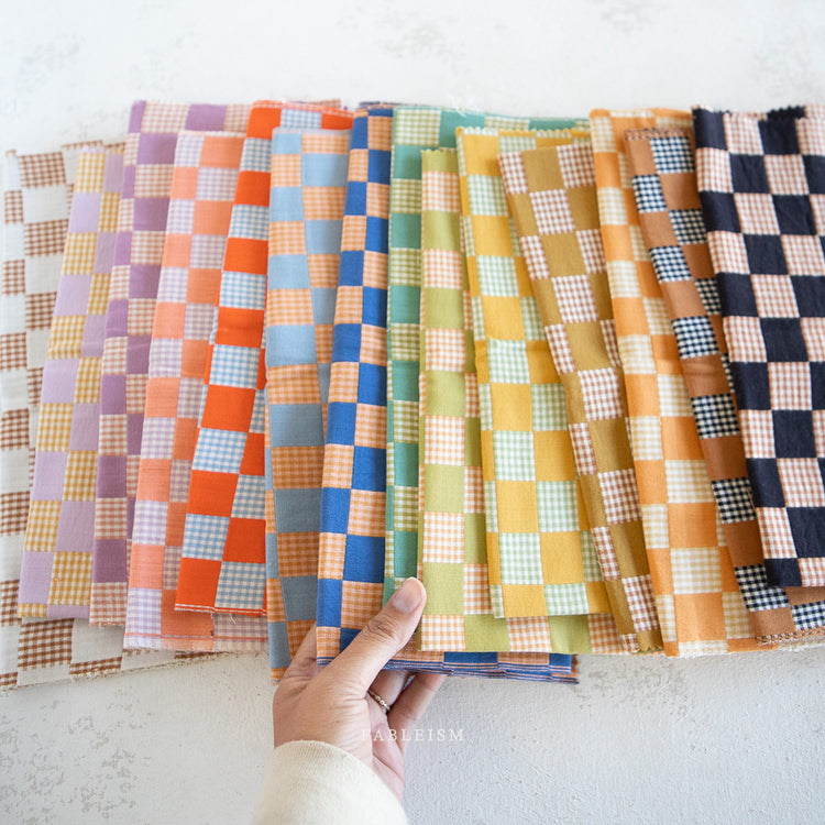 Fableism Checkmate Checkers - Double Cloth Reversible - Citrine