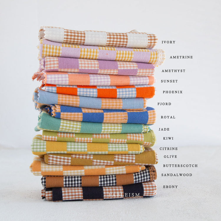 Fableism Checkmate Checkers - Double Cloth Reversible - Citrine