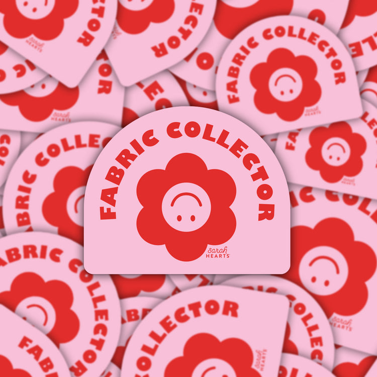 Sarah Hearts - Fabric Collector Vinyl Sticker