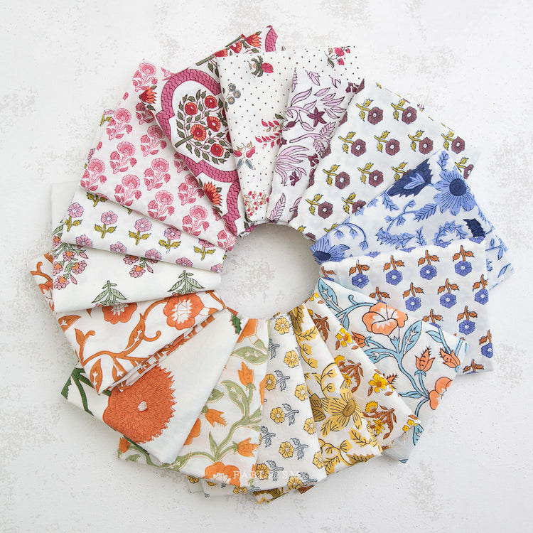 Fableism Indian Block Prints - Cottage - 16 Half Metre Bundle
