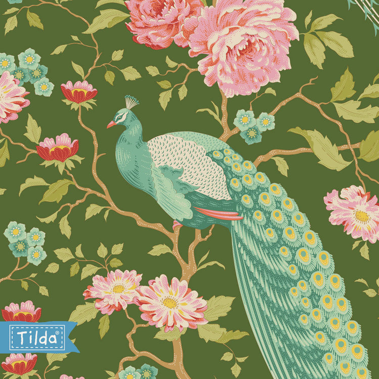 Tilda Chic Escape Peacock Tree Green