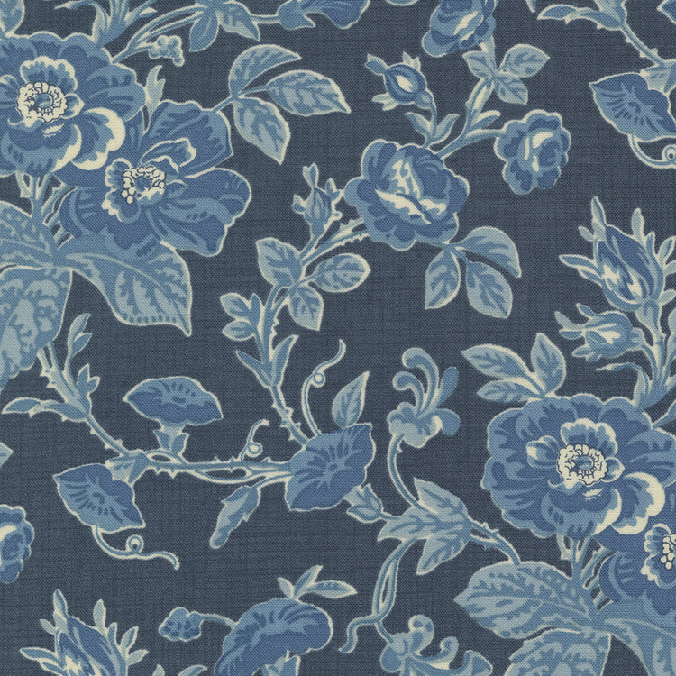 Moda Bleu De France - Large Floral Indigo